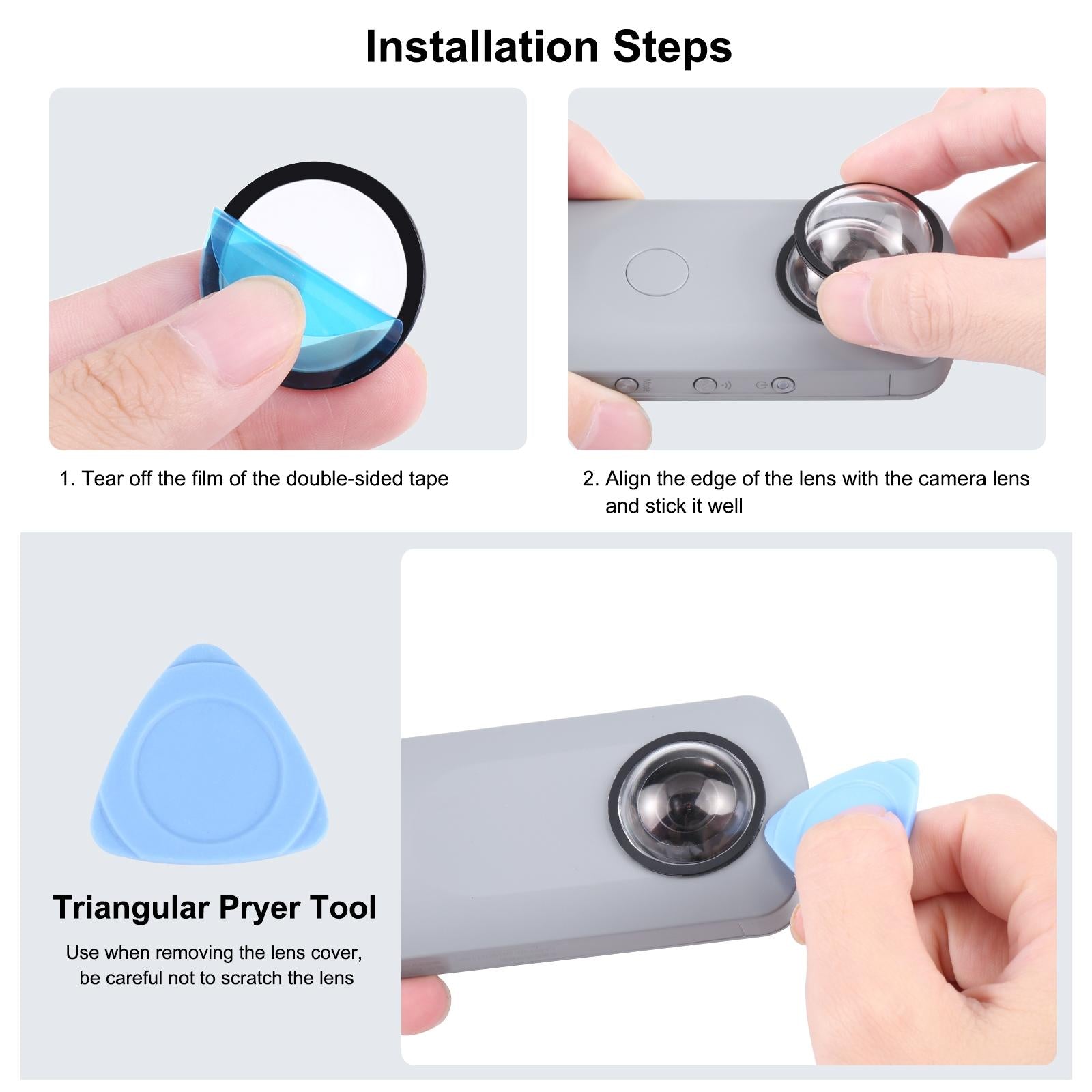 Ricoh Theta Sc2 / s / v Lens Guard Protective Cover Kit 6