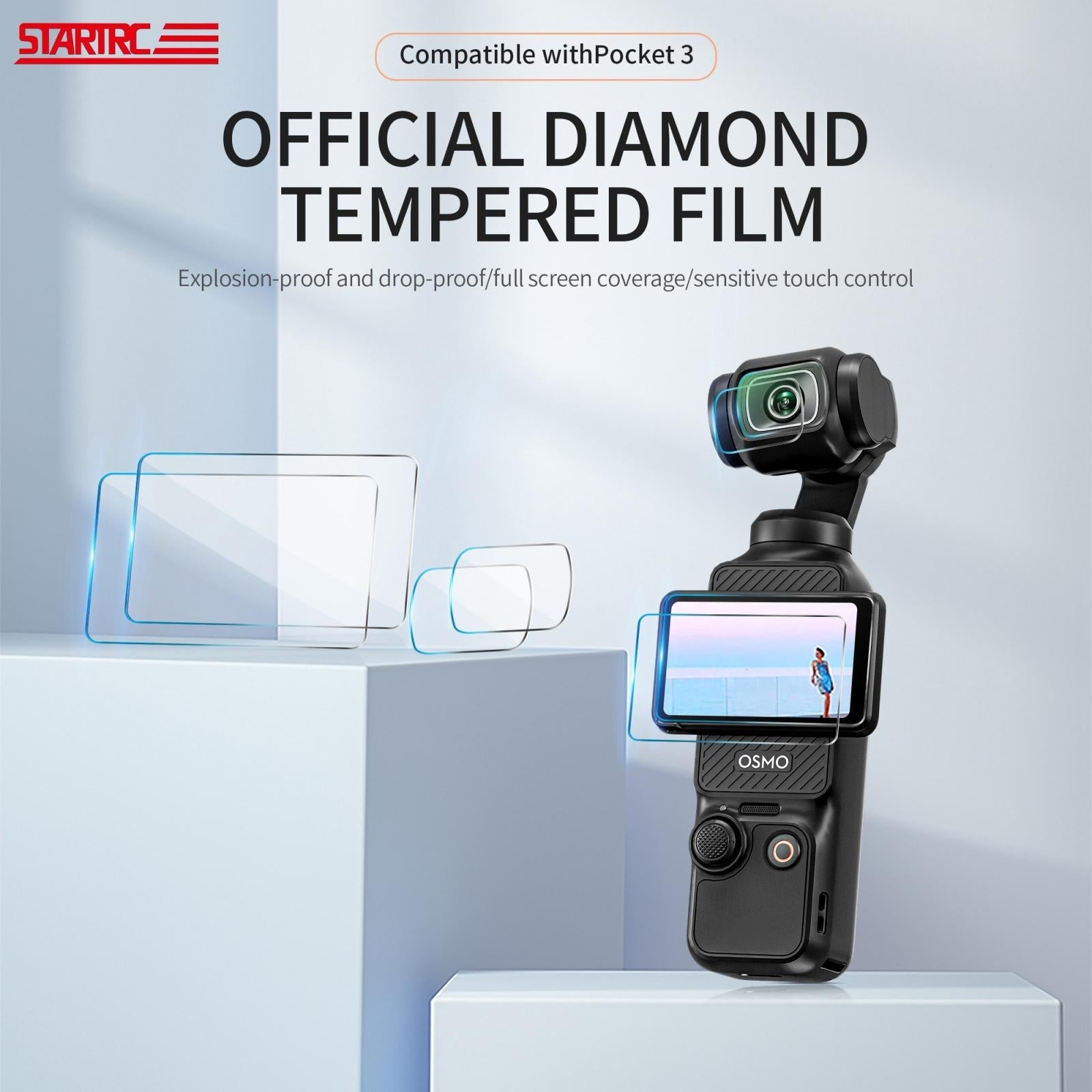 2-pack Tempered Glass Lens Protector for Dji Pocket 3 3