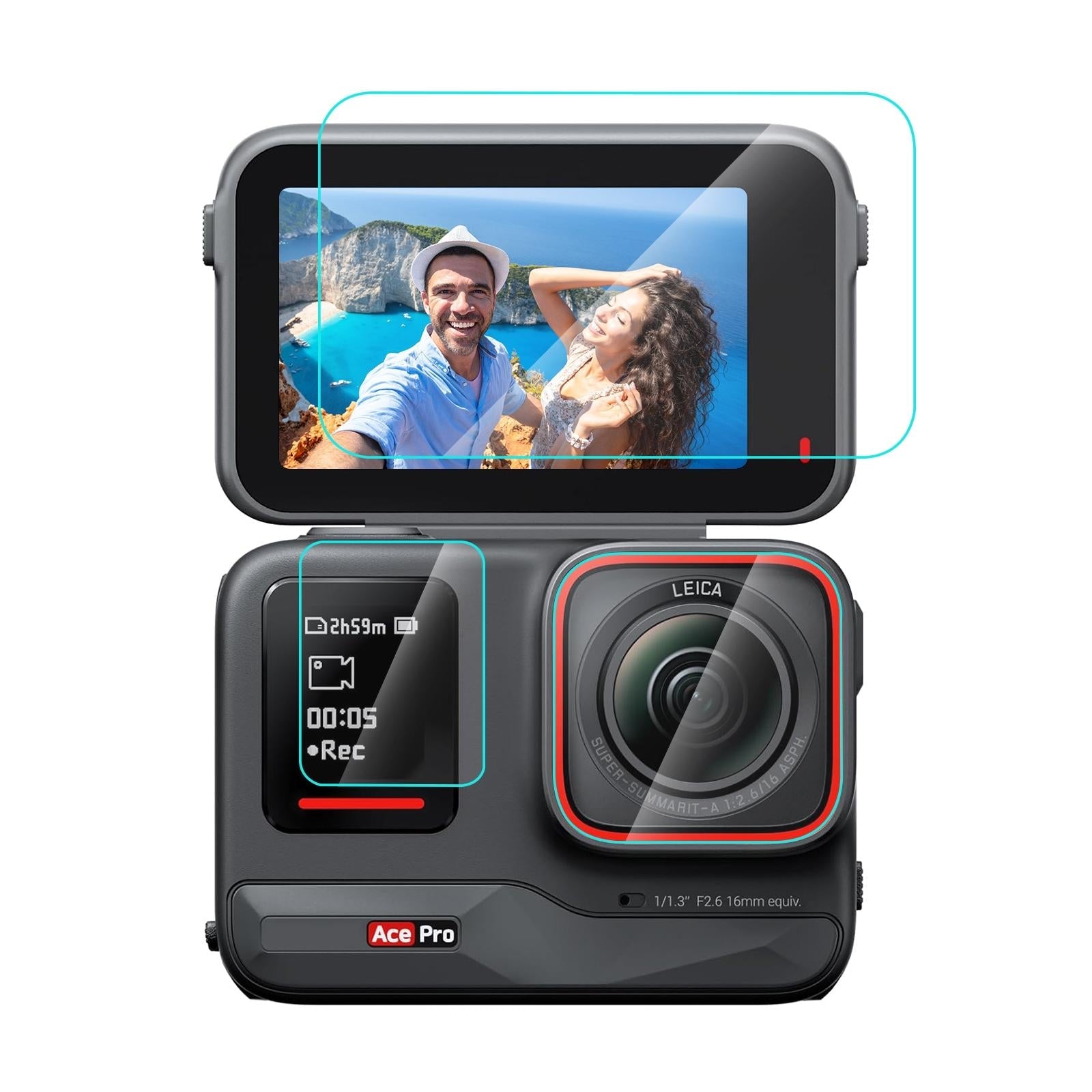 Tempered Glass Film for Rear and Front Screen - 3 in 1 3