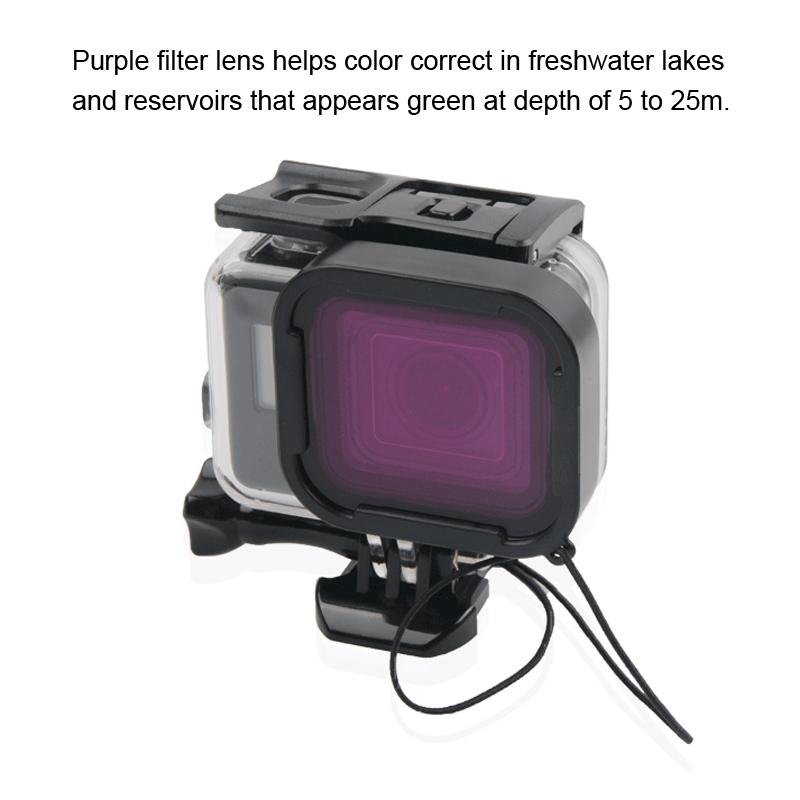 Waterproof Housing Case for Gopro Hero6 / 5 with Touch Screen Back Cover - 45m 4