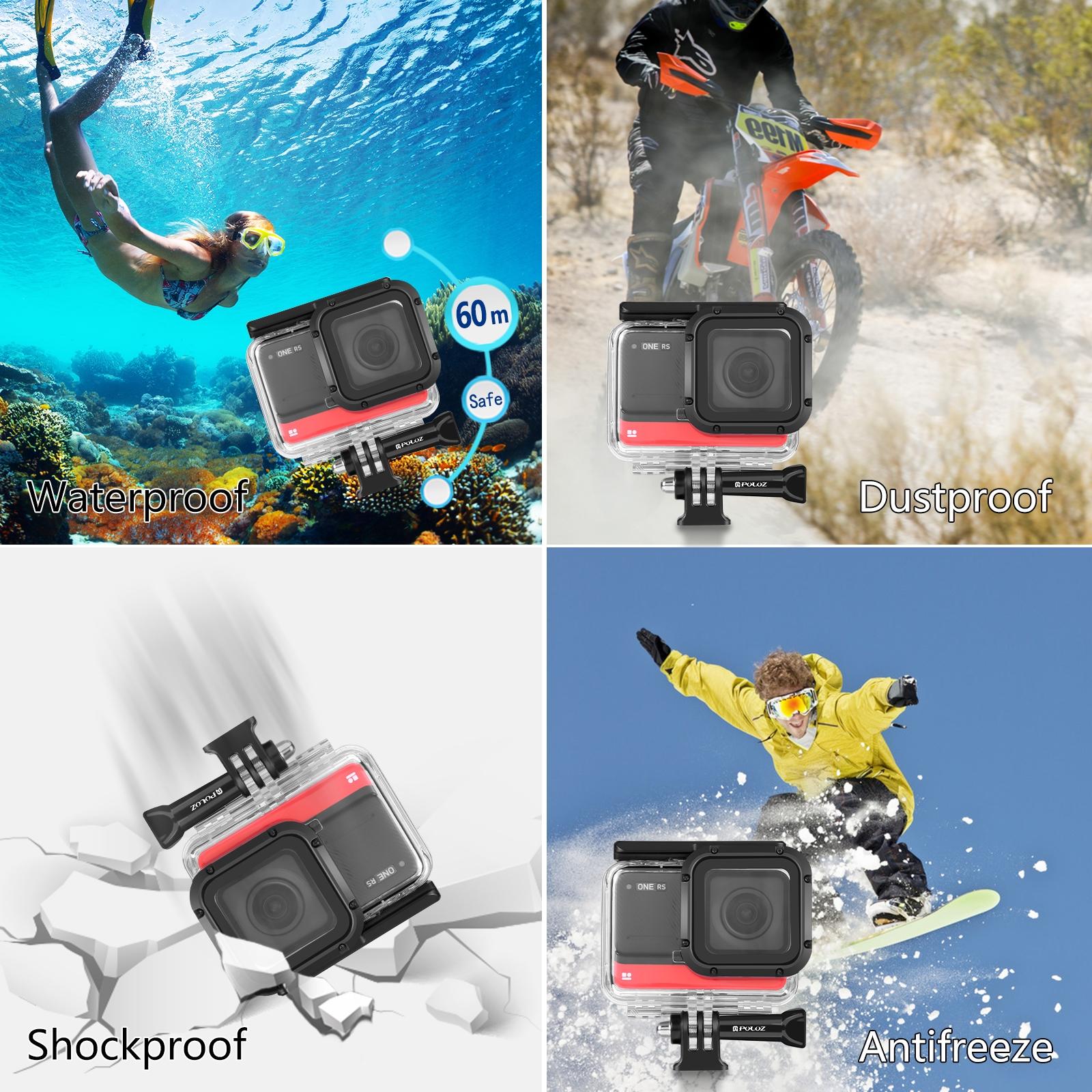 Waterproof 60m Diving Case for Insta360 one r 4k Camera 5