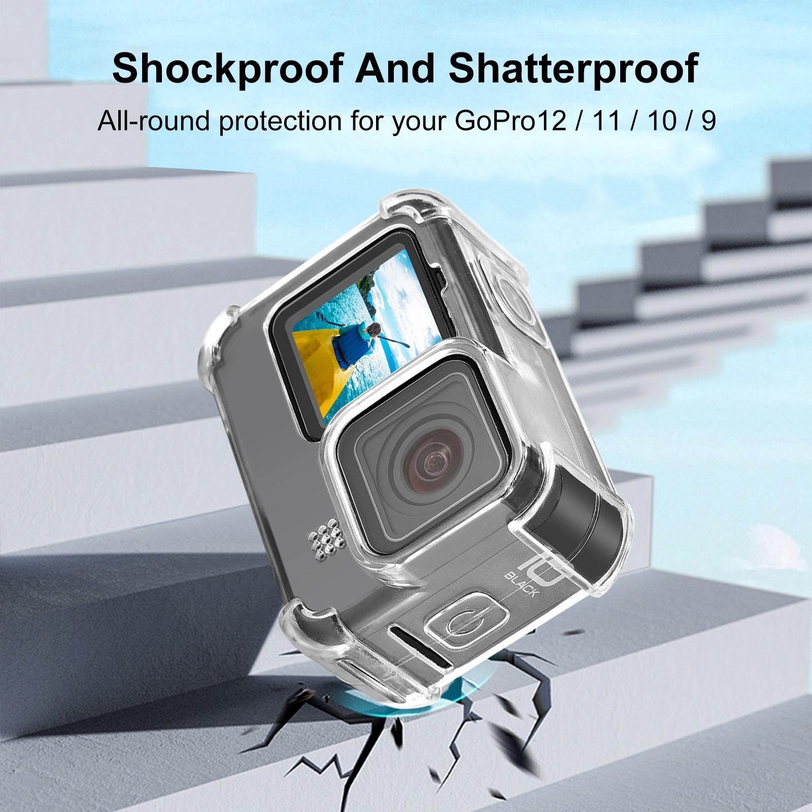 Tpu Case with Lens Cap and Neck Strap for Gopro Hero 9 / 10 / 11 / 12 6