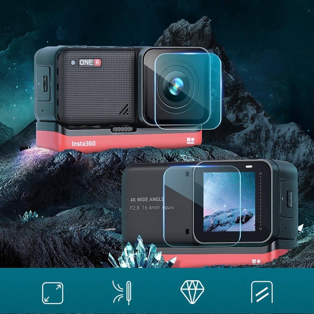 Tempered Glass Film for Insta360 one r 4k Lcd Display and Lens 3