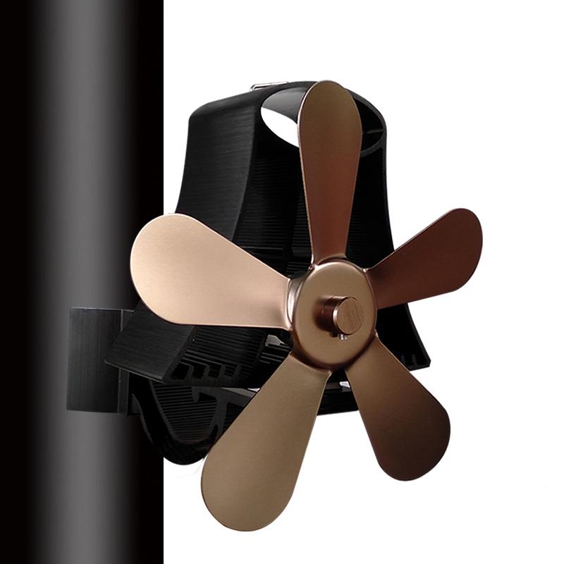 High Temp 5-blade Heat Powered Stove Fan for Fireplaces - Bronze