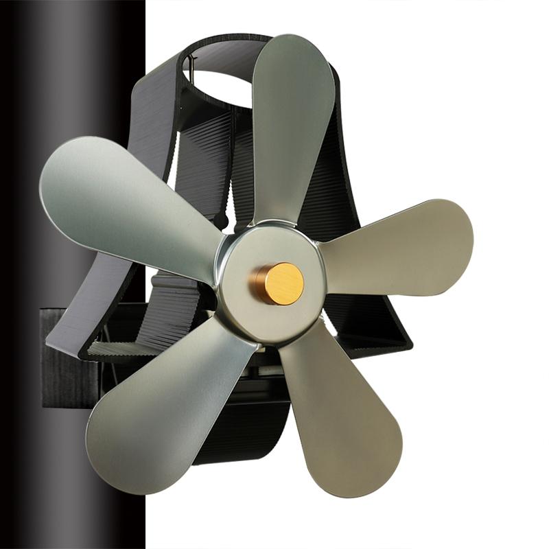 High Temp 5-blade Heat Powered Stove Fan for Fireplaces - Bronze 11