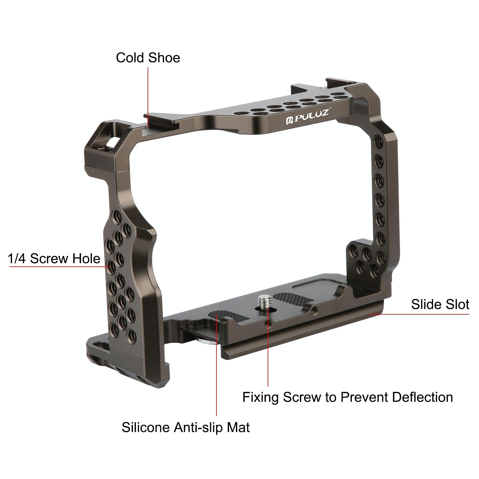 Camera Cage Stabilizer - Bronze No Handle for Sony A7 Iii / A7R Iii 4