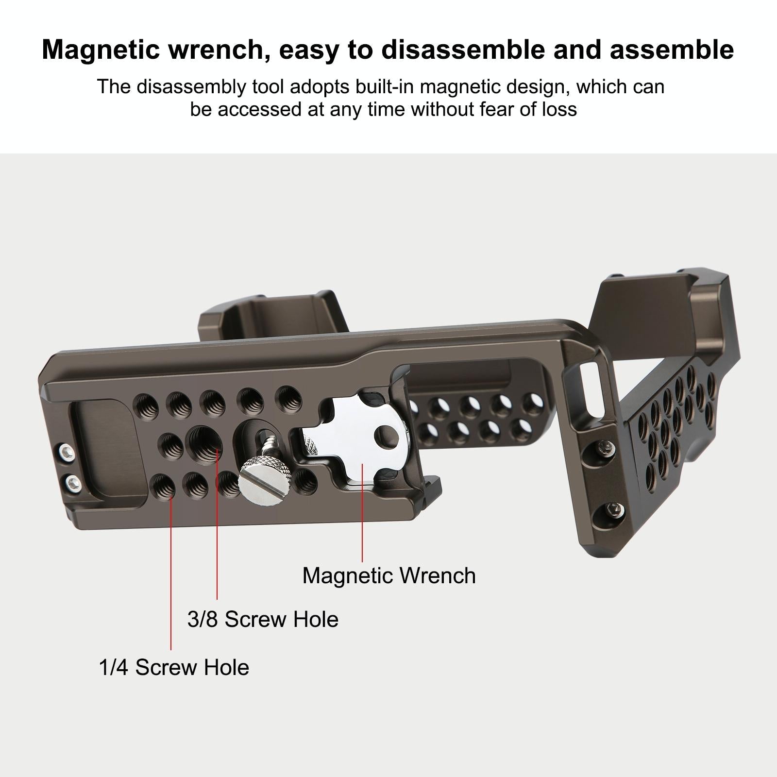Camera Cage Stabilizer - Bronze No Handle for Sony A7 Iii / A7R Iii 5