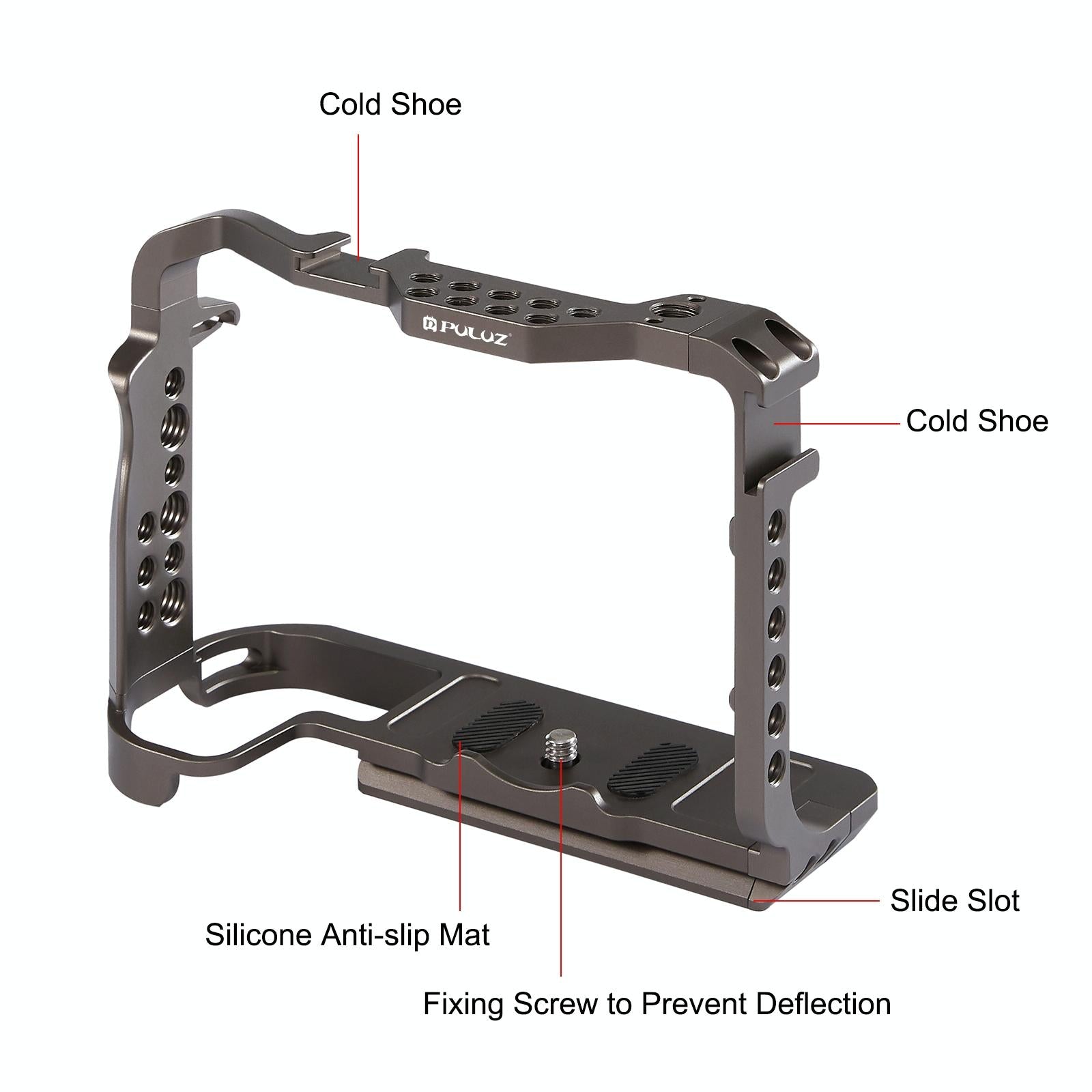 Video Camera Cage Stabilizer - Handleless Bronze for Canon Eos R5 / R6 5