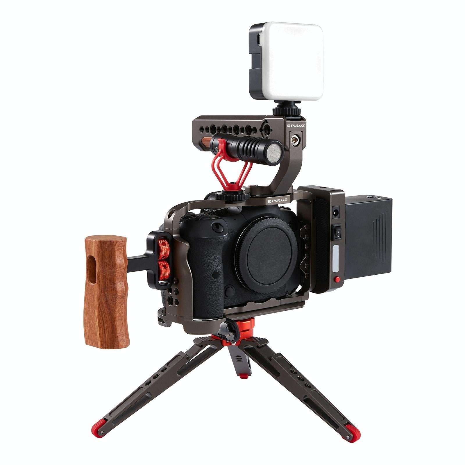 Video Camera Cage Stabilizer - Handleless Bronze for Canon Eos R5 / R6 8