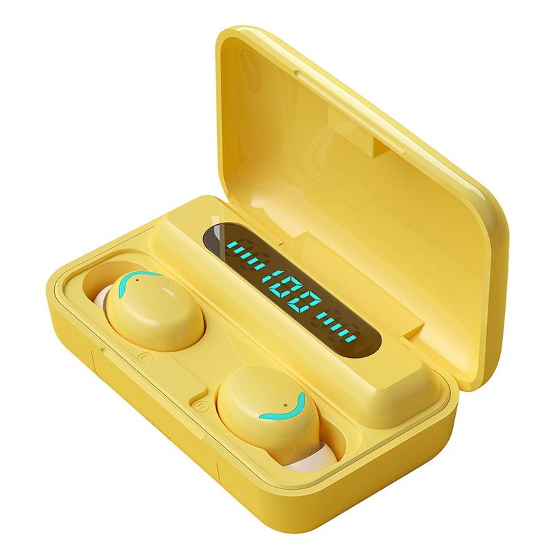 Macaron Series Bluetooth Earphones with Breathing Light & Noise Reduction - Baby Blue 11