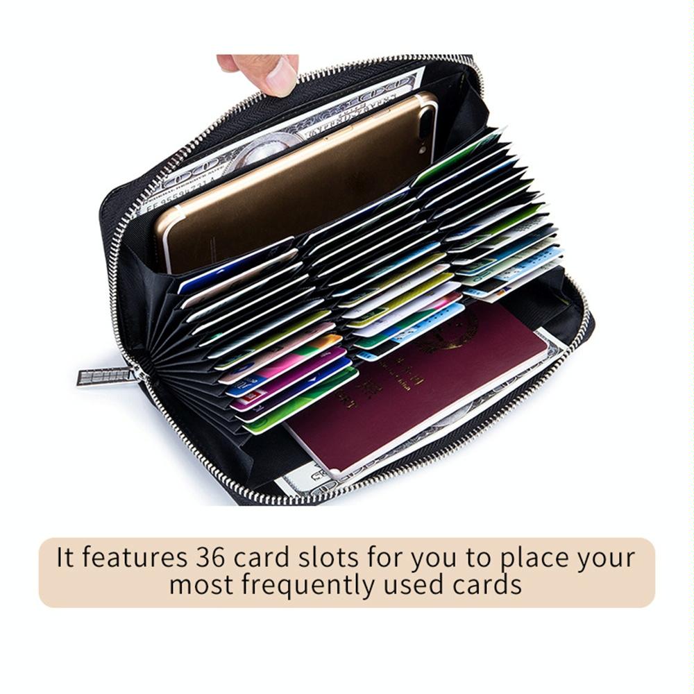 Leather Rfid Card Holder Wallet - Blocking - Baby Blue 4