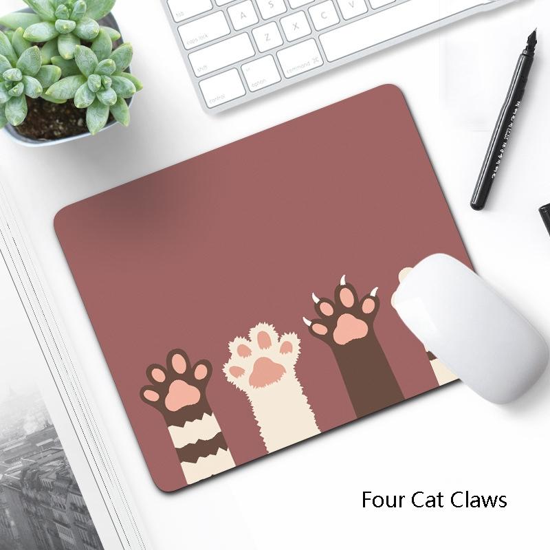 6 Piece Non Slip Mouse Pad Set 21 X 26Cm Thick Rubber Anti Skid Durable - Ink Lotus 4