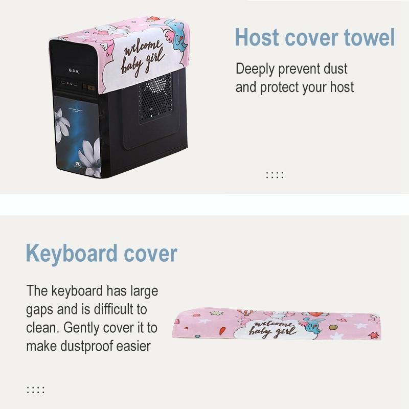 22 Desktop Computer Lcd Monitor Dust-proof Cover - Cloth Material - Little Yellow Duck 4