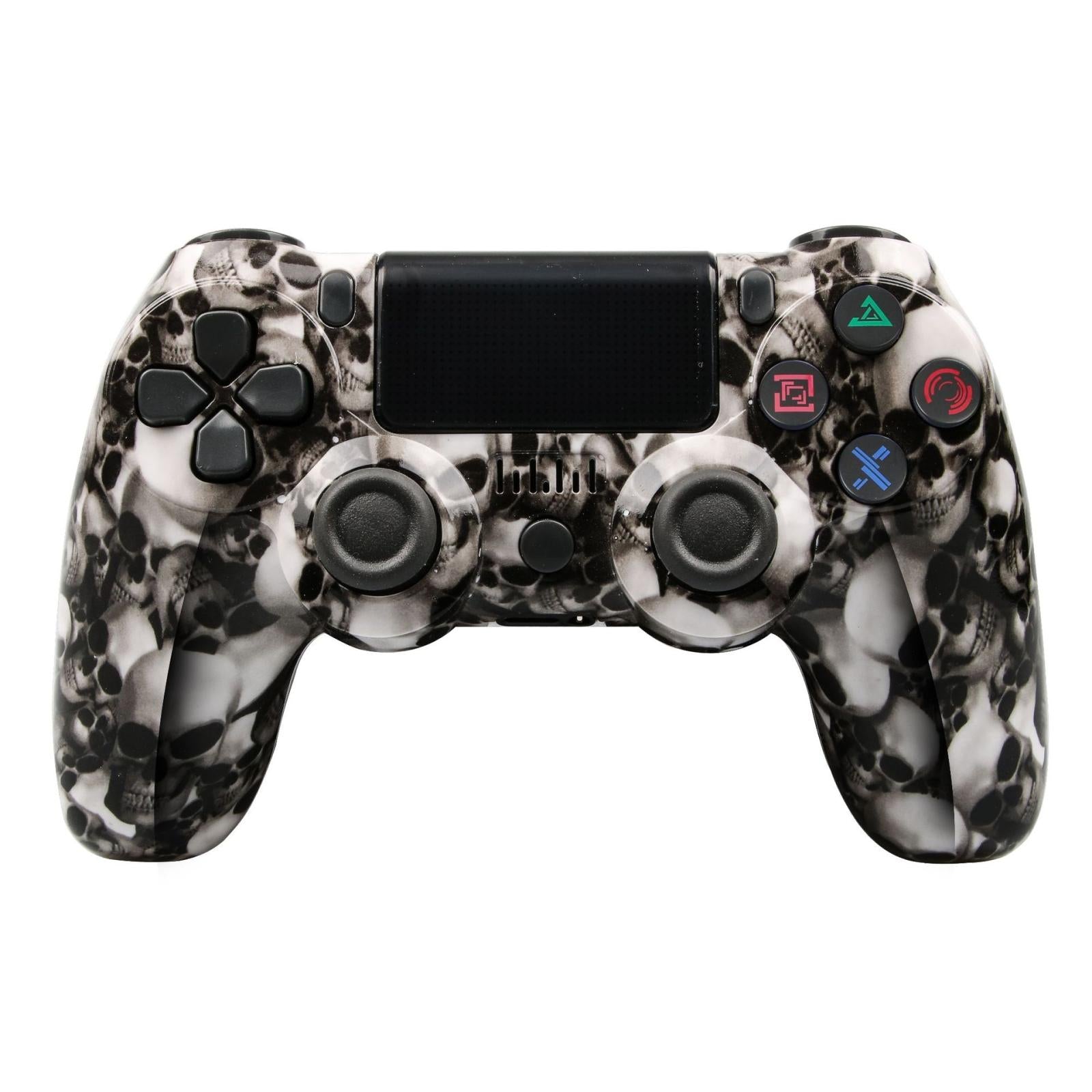 Wireless Bluetooth Game Controller for Ps4 with Dual Vibration and Light Strip - Camouflage Blue 8