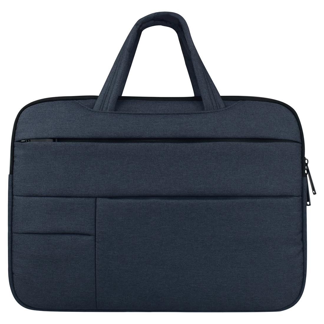 13.3 Inch Laptop Tablet Bag With Multiple Pockets And Soft Oxford Cloth Handle - Navy