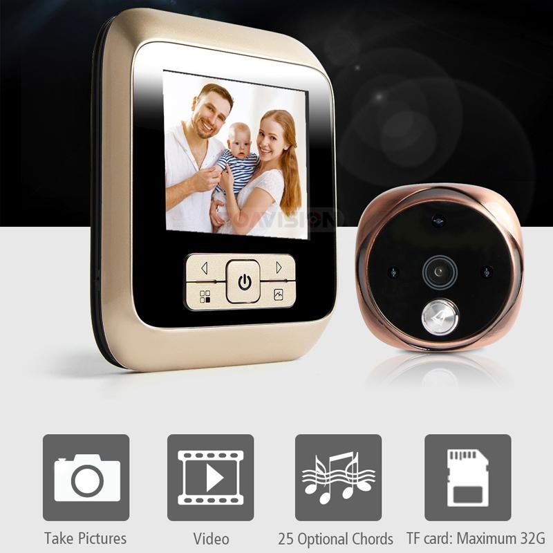 3.0 Tft Display Digital Door Viewer With 3.0Mp Camera Tf Card Support & Night Vision - 32Gb Max - White 11