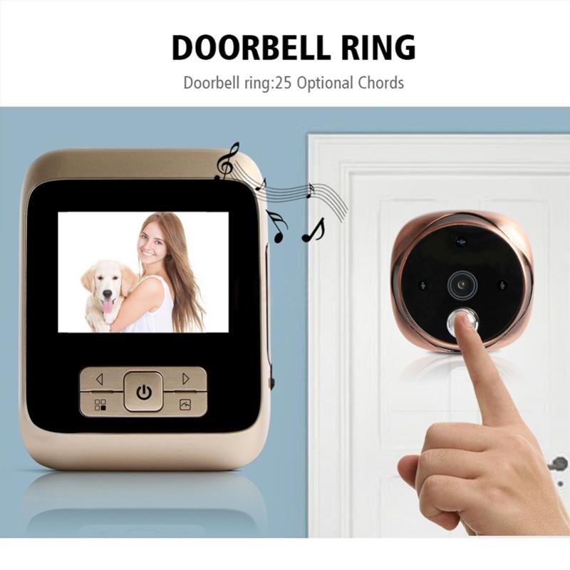 3.0 Tft Display Digital Door Viewer With 3.0Mp Camera Tf Card Support & Night Vision - 32Gb Max - White 12