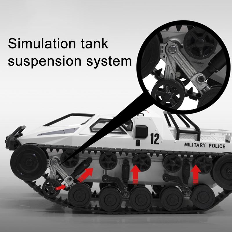 2.4g Rc Tracked Tank Off-road Vehicle Toy 1 12 Scale - White 7