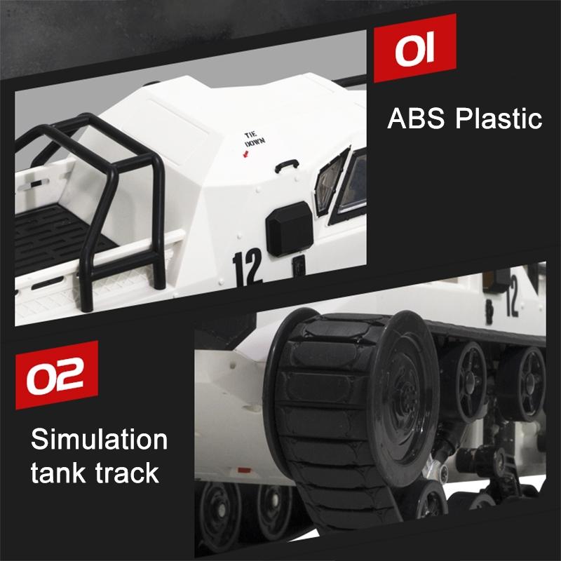 2.4g Rc Tracked Tank Off-road Vehicle Toy 1 12 Scale - White 10