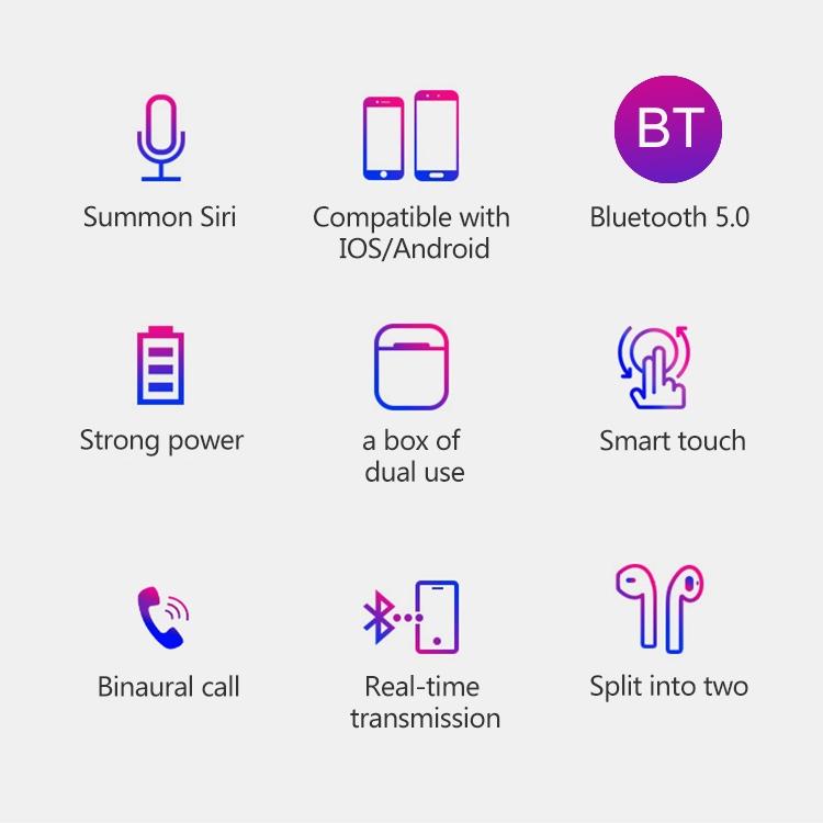 Wireless Tws Sport Bluetooth Headset with Charging Box - I9 Touch 10