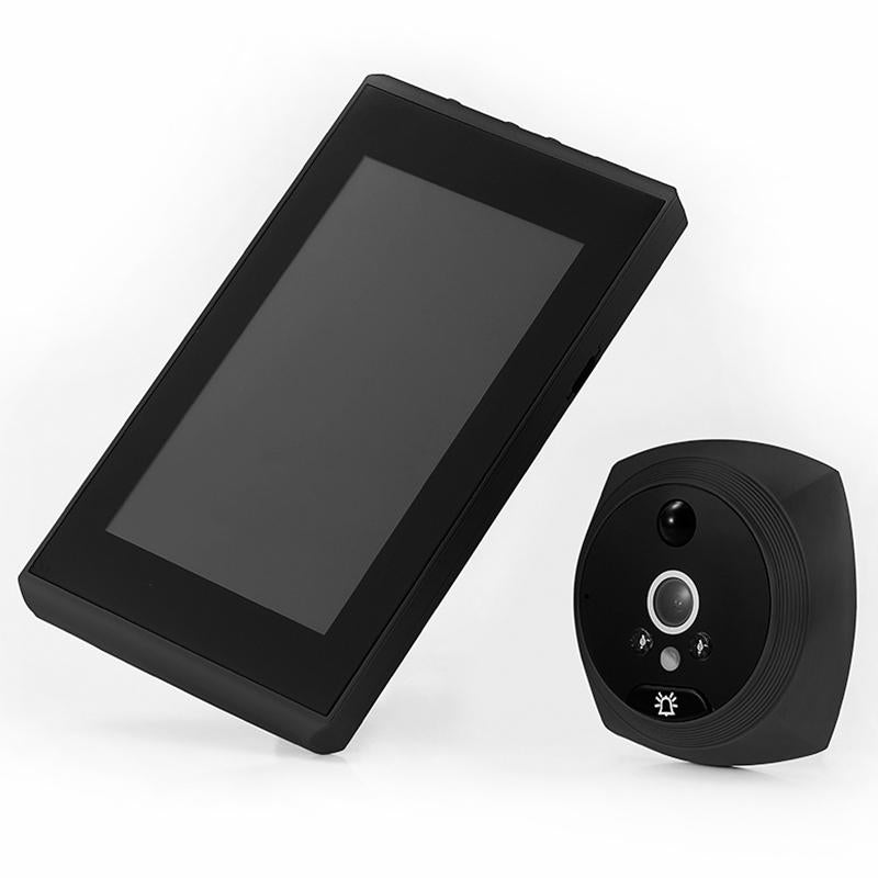 Smart Cat Eye Video Doorbell With 4.5 1080P Hd Screen Night Vision & Motion Detection - White 12