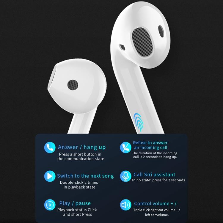 Wireless t & g Tg11 Tws Bluetooth Earphones with Charging Box - White 9