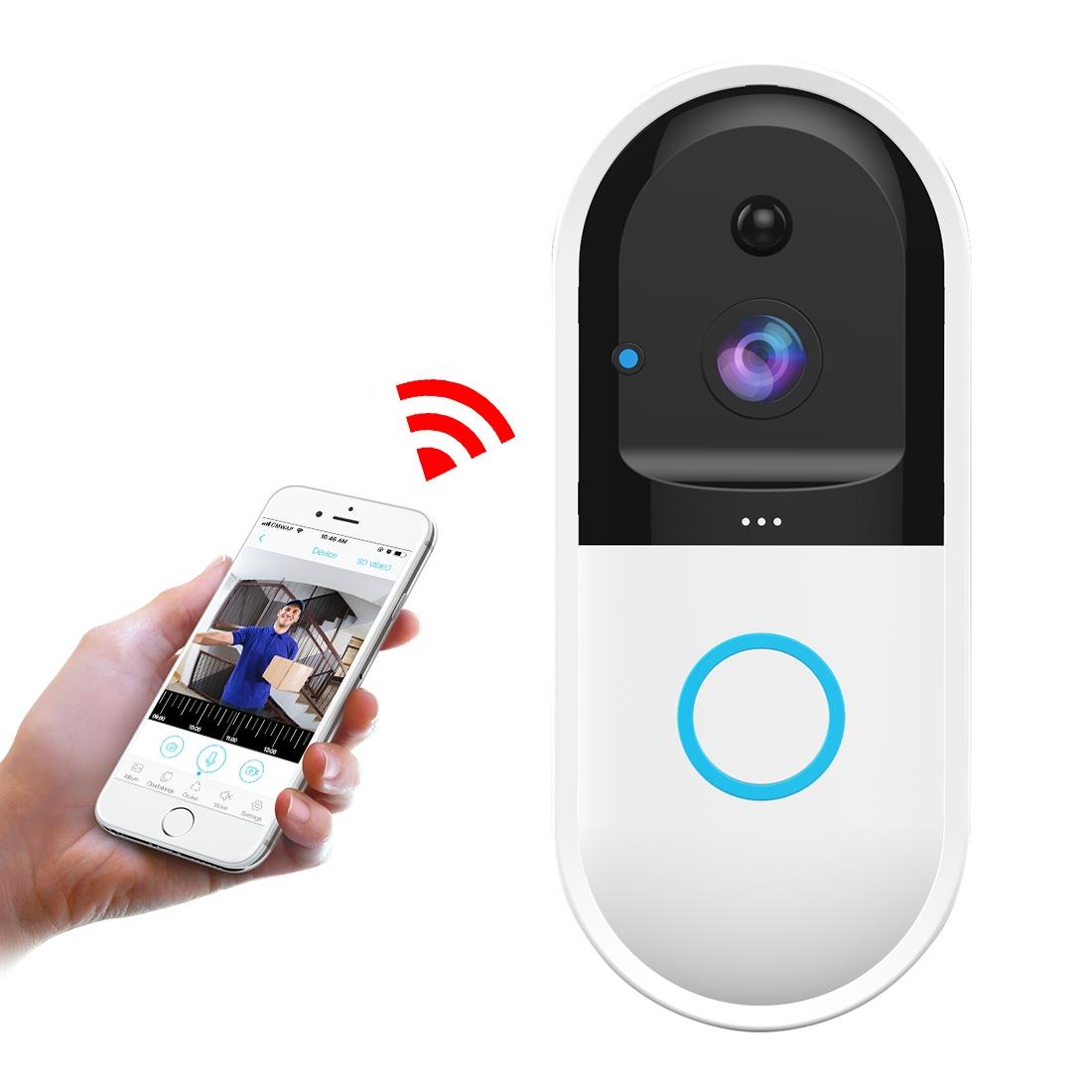 Smart Wifi Video Doorbell With Night Vision & Remote Monitoring - White 3