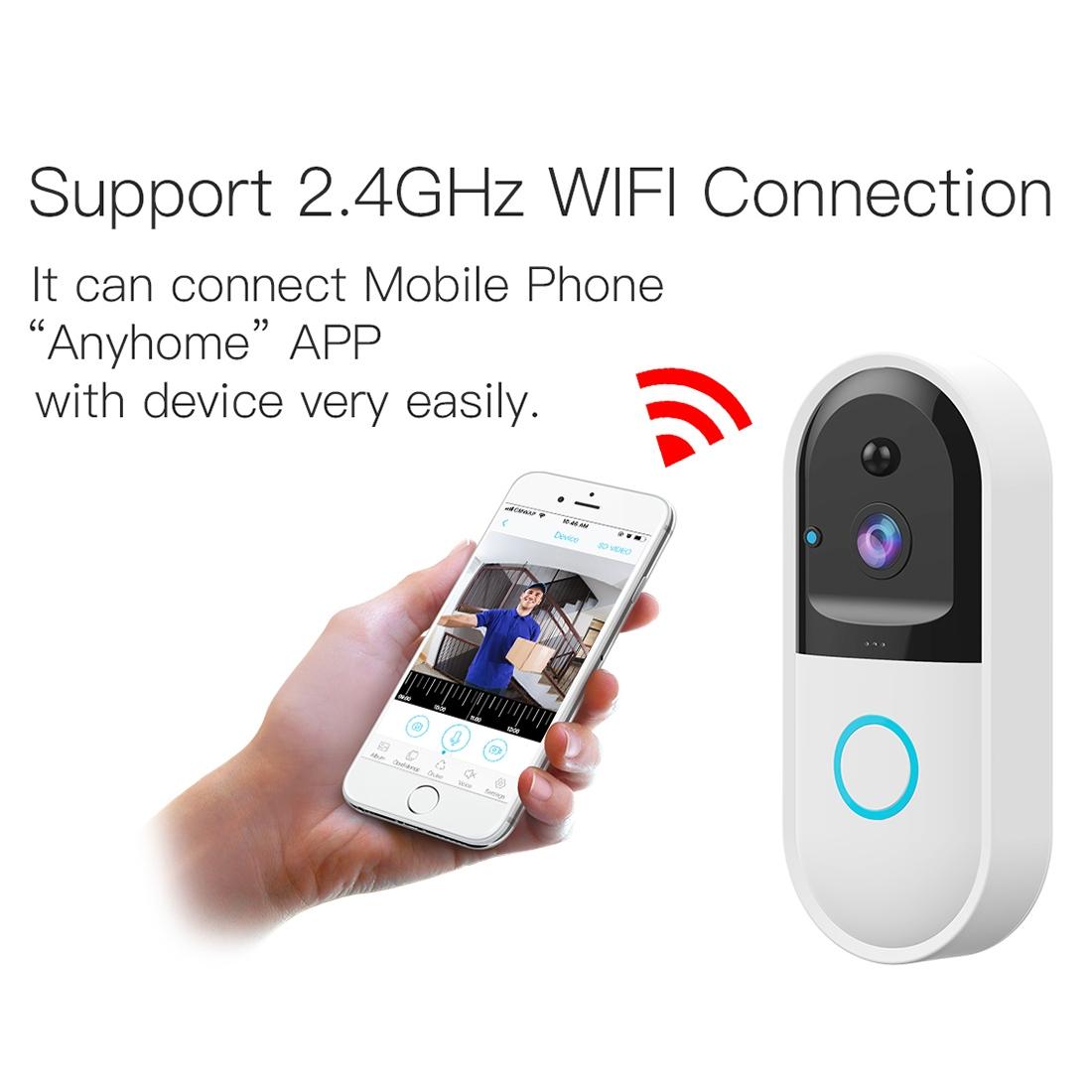 Smart Wifi Video Doorbell With Night Vision & Remote Monitoring - White 6