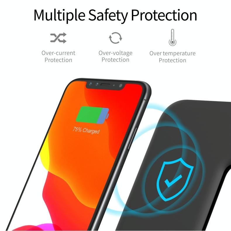 3 In 1 Magnetic Wireless Charger With Touch Ring Light - White 8
