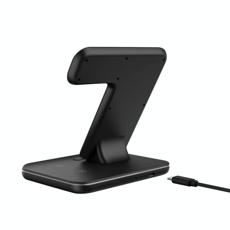 3 In 1 Magnetic Wireless Charger With Touch Ring Light - White 13