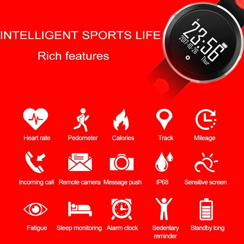 0.95 Inch Hd Oled Screen Display Bluetooth Smart Bracelet Ip68 Waterproof Support Pedometer / Sedentary Reminder / Heart Rate Monitor / Sleep Monitor Compatible With Android And Ios Phones - White 6