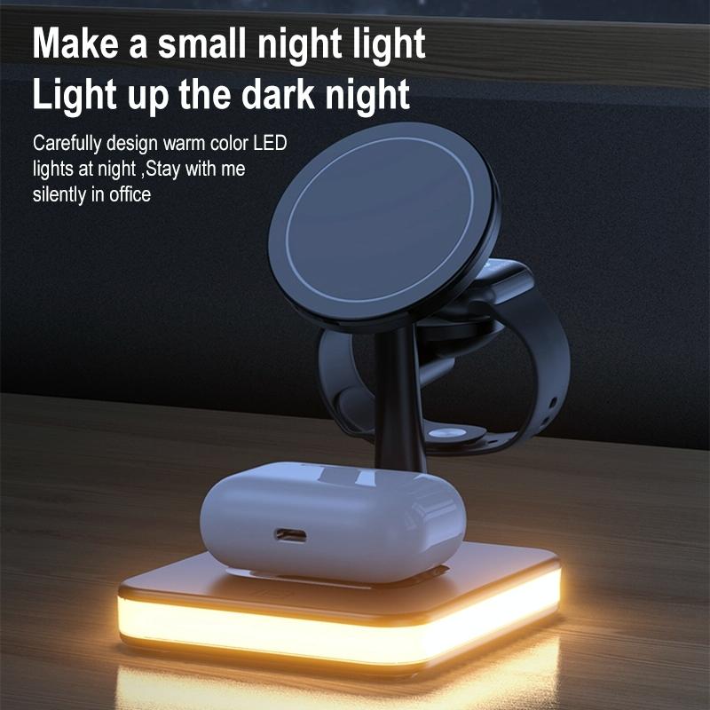 15W Wireless Fast Charger With 360° Rotating Holder - White 6