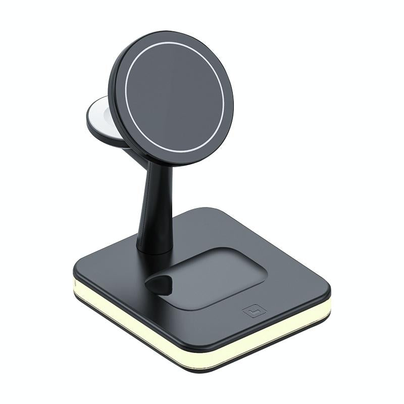 15W Wireless Fast Charger With 360° Rotating Holder - White 10