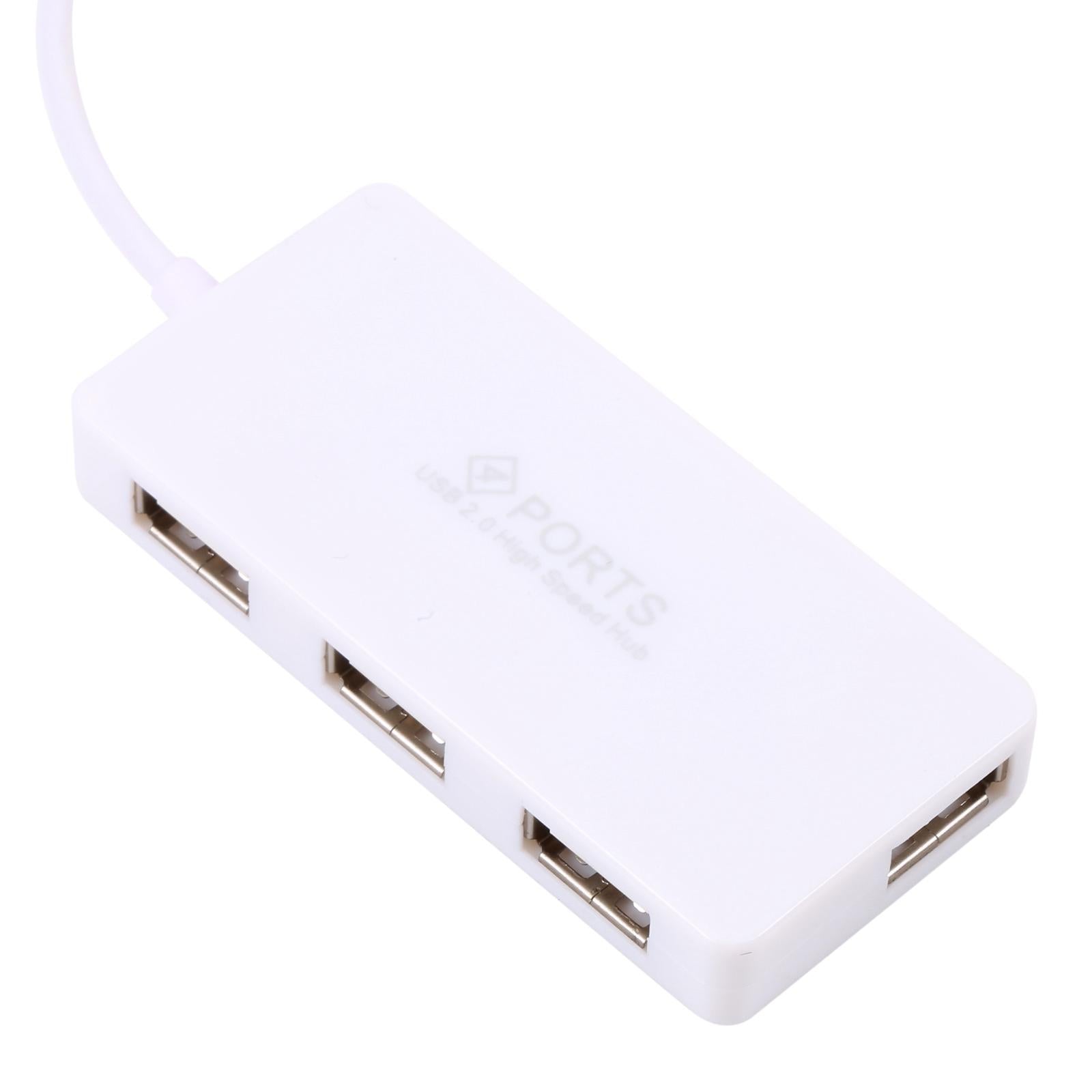 4-Port Usb 2.0 Hub Easy Plug & Play White 4