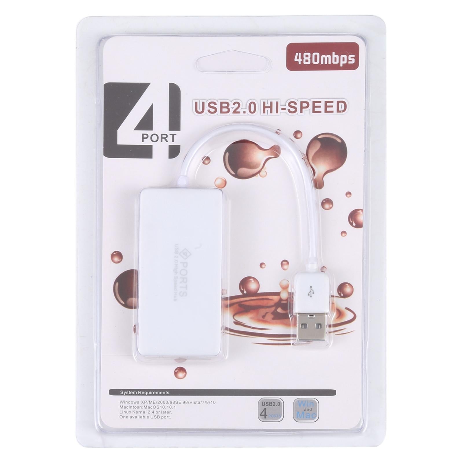 4-Port Usb 2.0 Hub Easy Plug & Play White 5