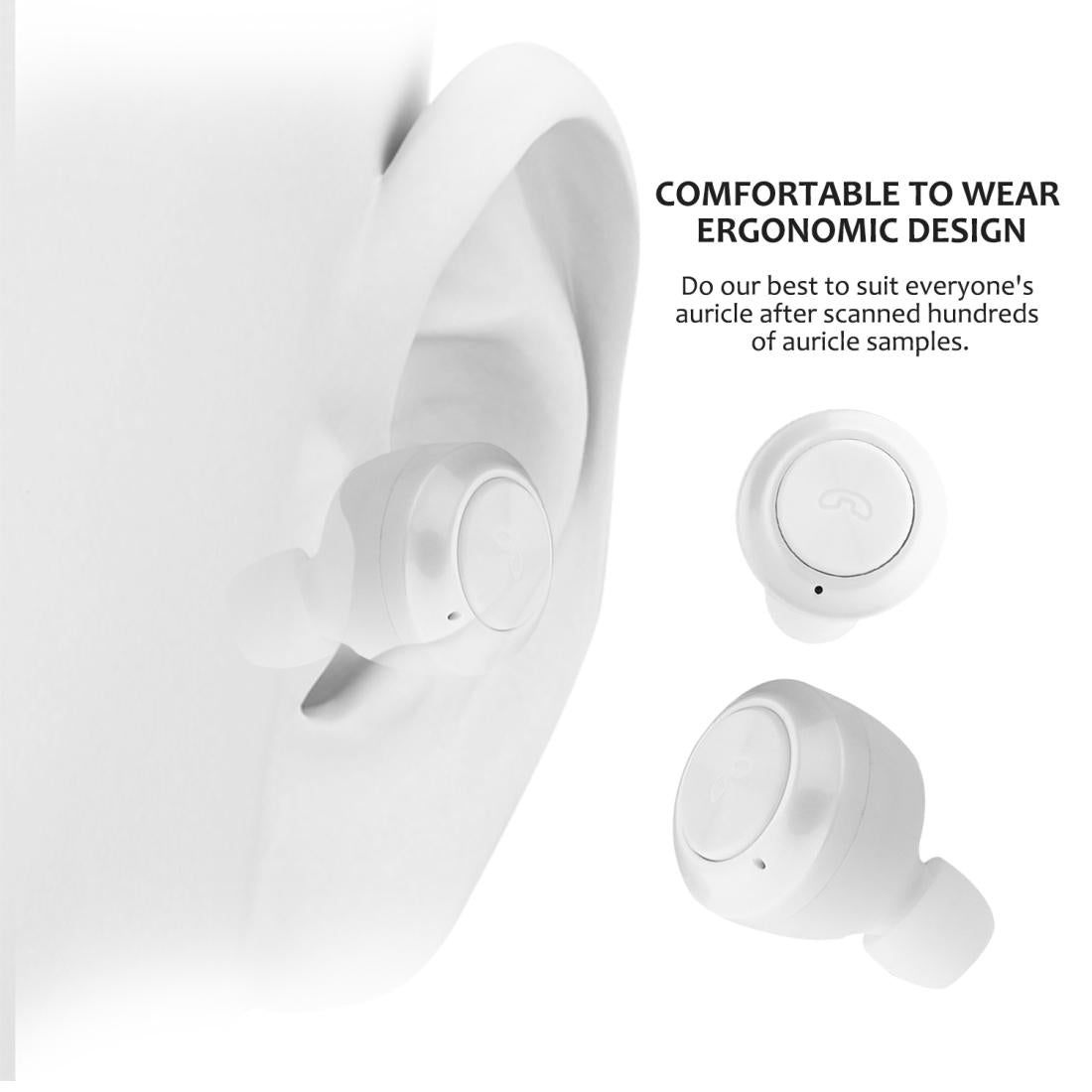 Bluetooth 5.0 Earphones with Magnetic Charging Box - Wireless - White 12