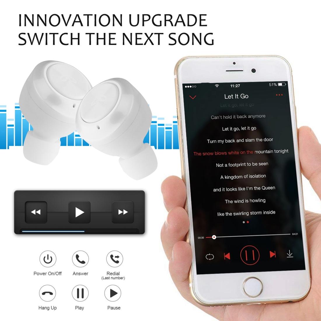 Bluetooth 5.0 Earphones with Magnetic Charging Box - Wireless - White 13