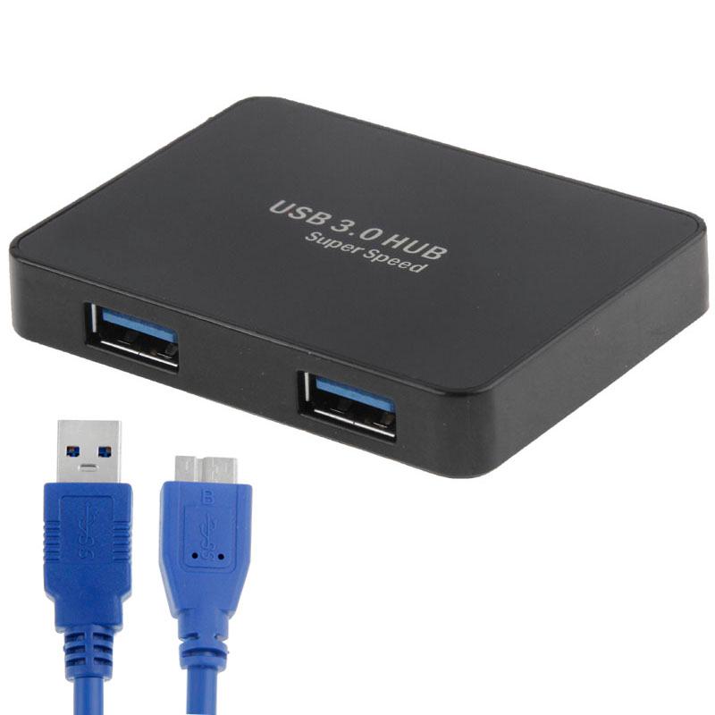 4-Port Usb 3.0 Hub + 60Cm Cable Fast Data Transfer - White 3