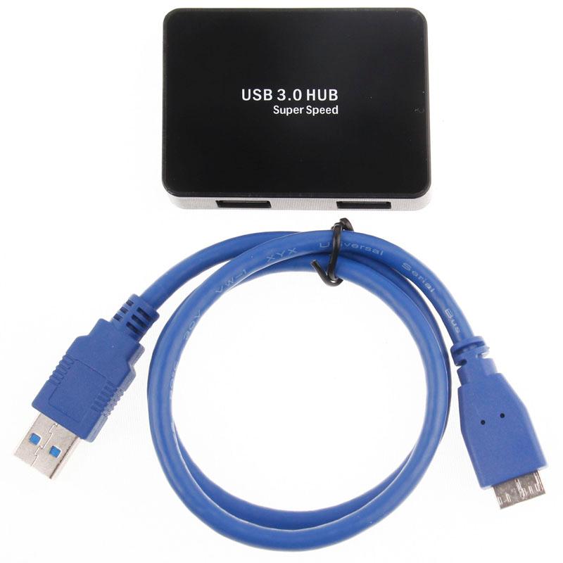 4-Port Usb 3.0 Hub + 60Cm Cable Fast Data Transfer - White 8