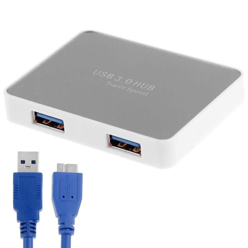 4-Port Usb 3.0 Hub + 60Cm Cable Fast Data Transfer - White 11
