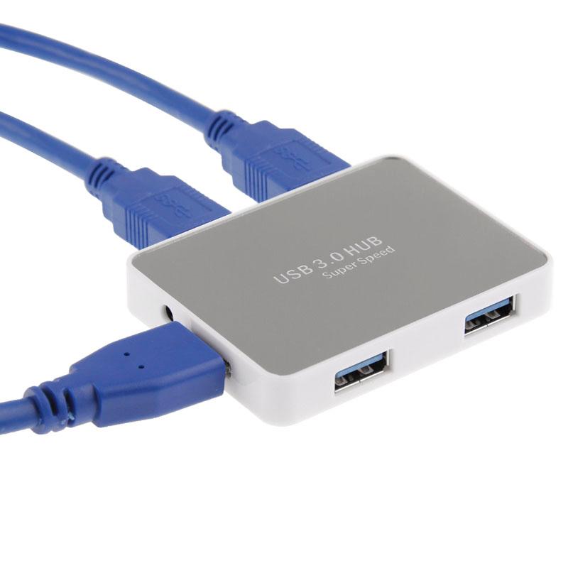 4-Port Usb 3.0 Hub + 60Cm Cable Fast Data Transfer - White 12