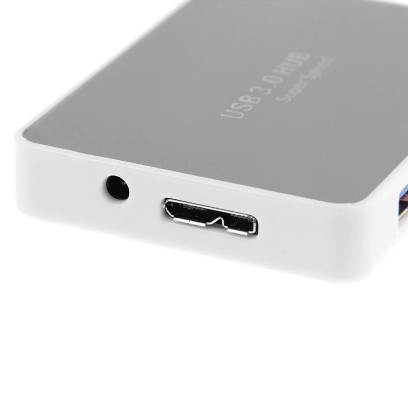 4-Port Usb 3.0 Hub + 60Cm Cable Fast Data Transfer - White 14