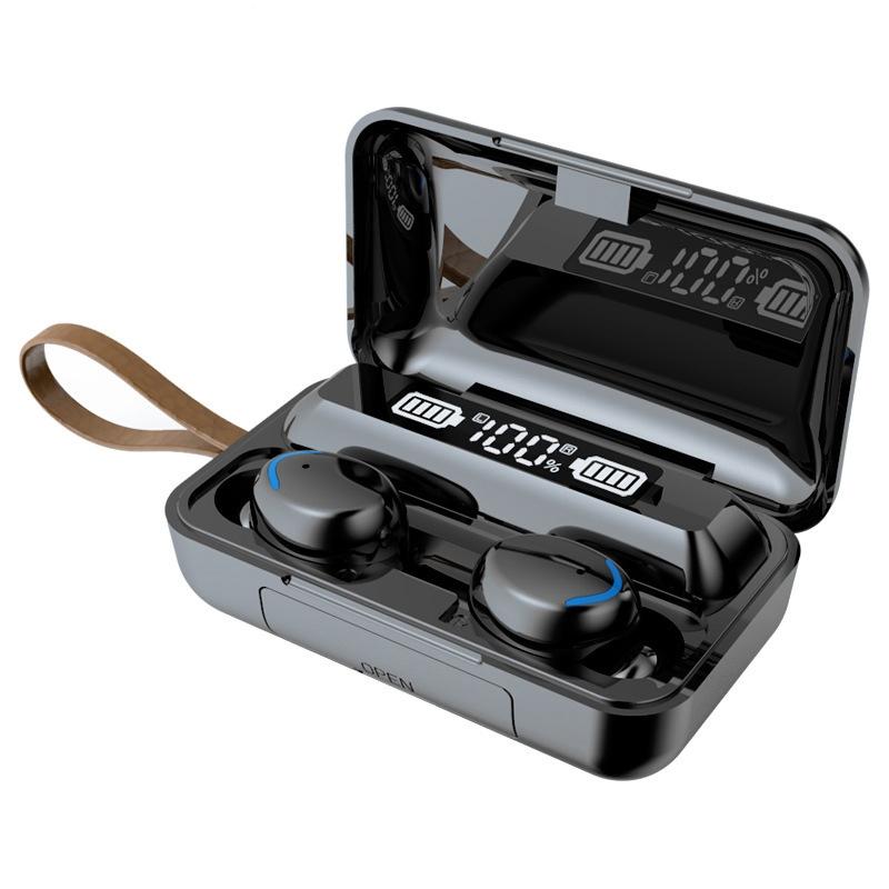 Bluetooth Earphone with Noise Reduction & Led Display Hand Strap - White 9
