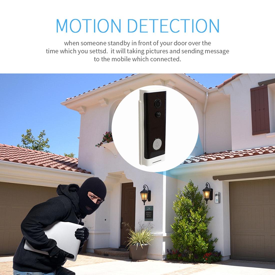 Smart Wifi Video Doorbell With Motion Detection & Two-Way Intercom - White 11