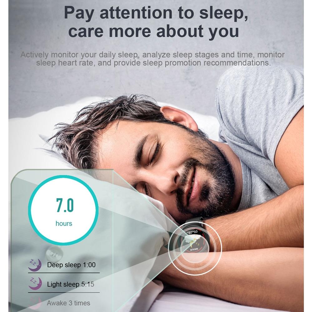 Smart Bracelet With Call Reminder Heart Rate & Sleep Monitoring - White 3