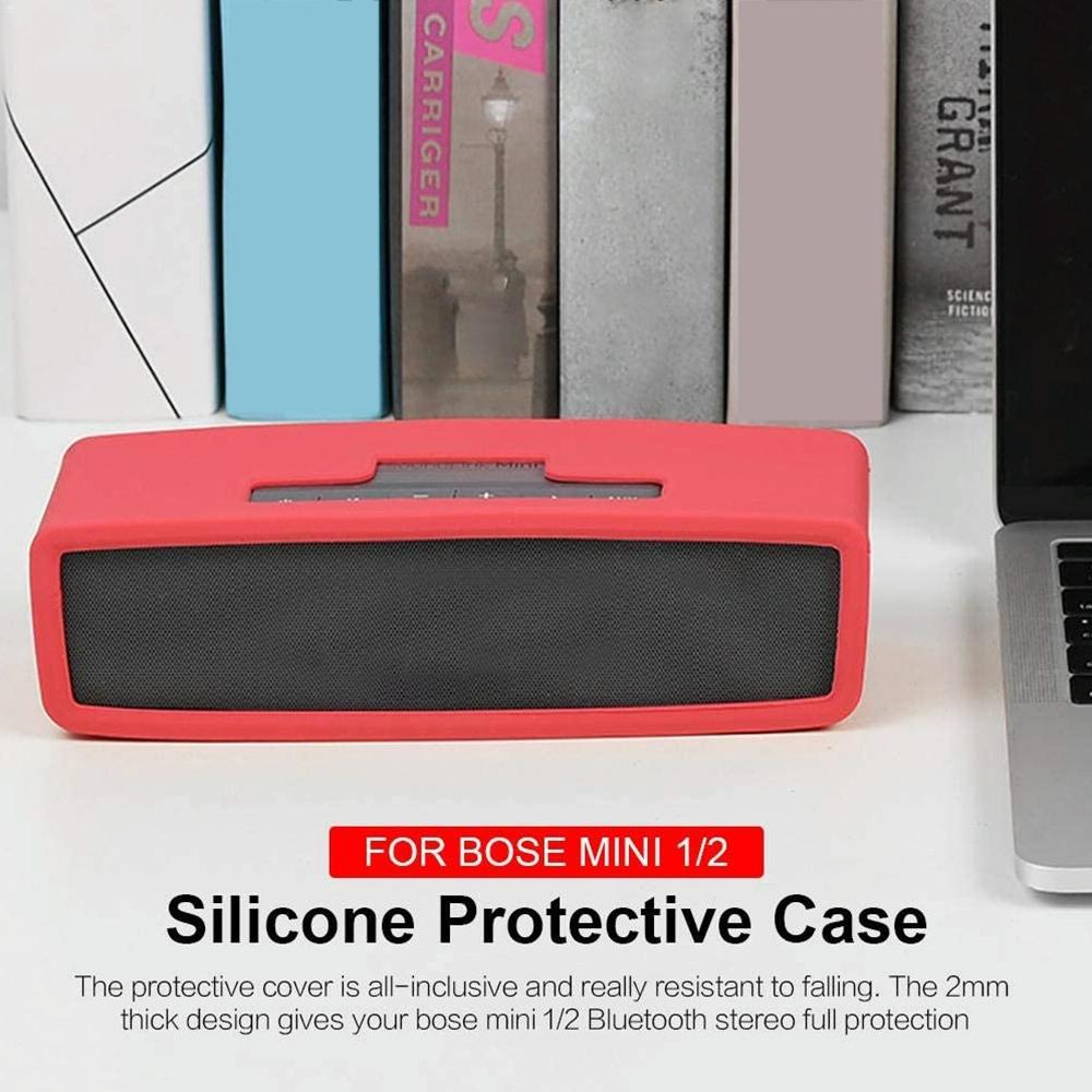 Shockproof Soft Silicone Case for Bose Soundlink Mini 1 / 2 Bluetooth Speaker - White 8