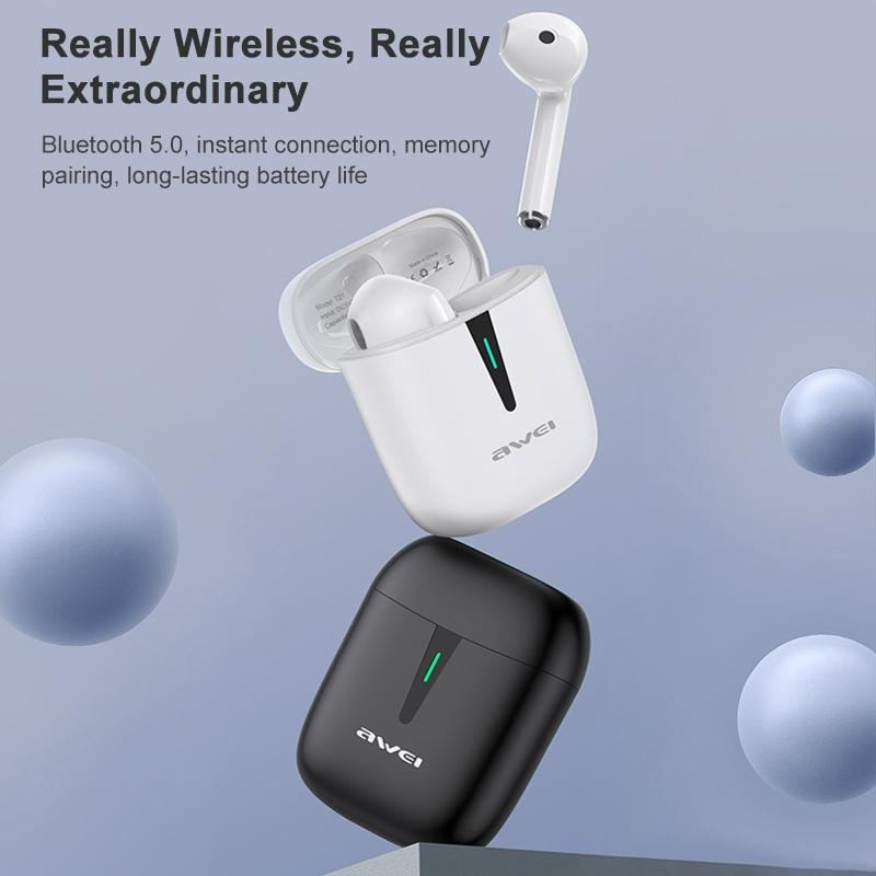 Wireless T21 Sports Tws Headset with Charging Case - White 8