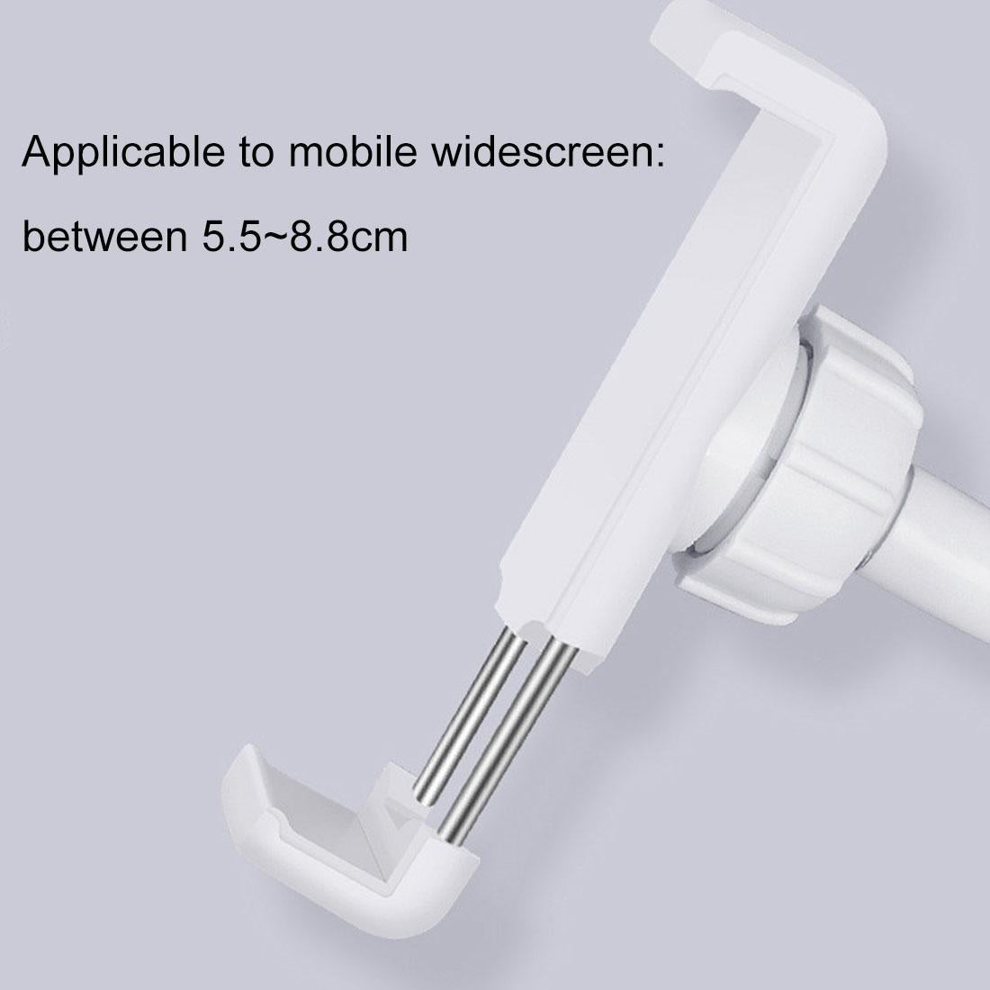 Universal Cell Phone Holder with Selfie Ring Light for Studio Recording and Live Broadcast - White 10