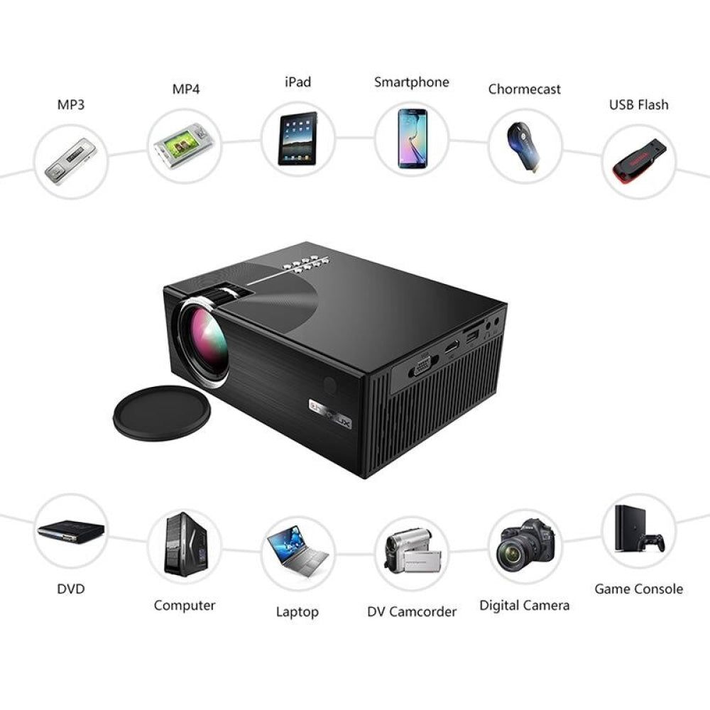 Smart Wifi Projector - 1800 Lumens 720P / 1080P Hd Hdmi / Usb / Vga / Av - White 3