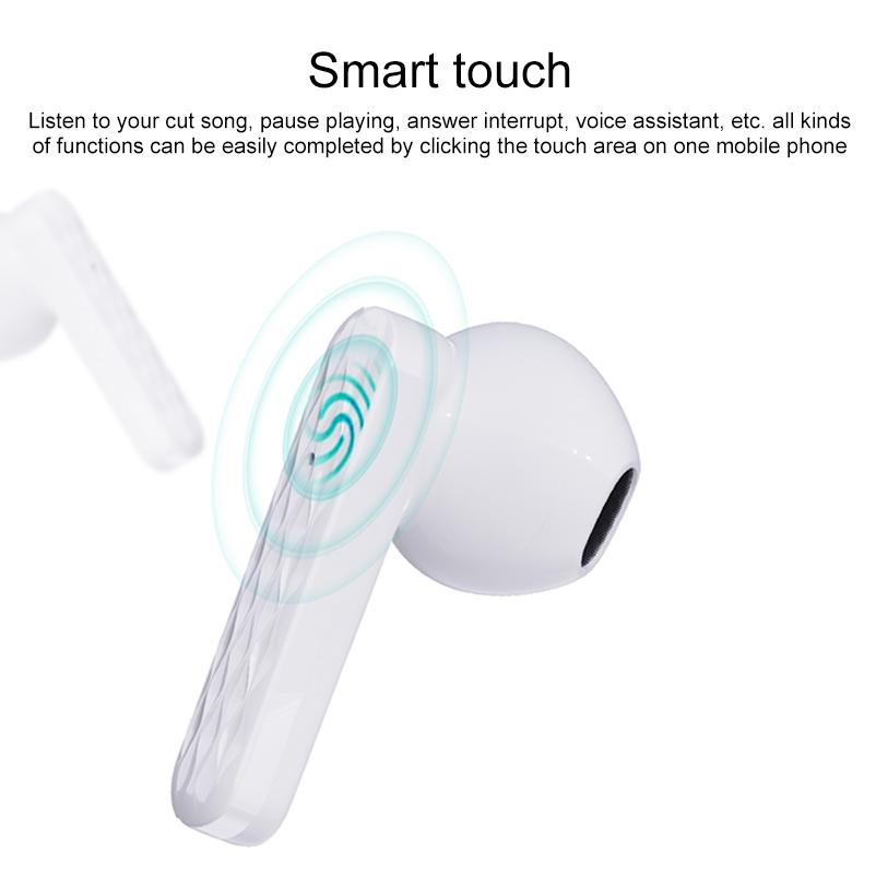 Zeqi T501 Touch Wireless Earbuds - Mini Bluetooth True Support - White 3